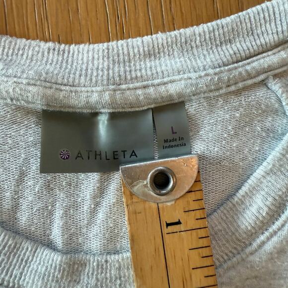 Athleta Light Grey Sweater Women’s Size L - Picture 3 of 3